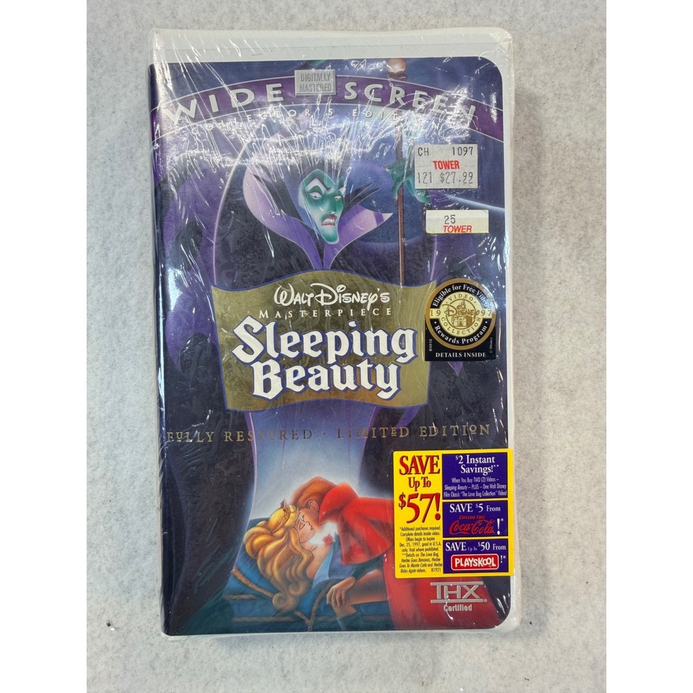 Disney Sleeping Beauty VHS Masterpiece Collection 1997 Sealed THX Limited Editio
